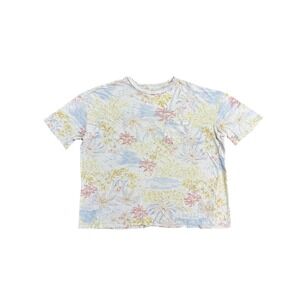 Billabong Wrangler Shirt Mens Small Multicolor Tropical Palm Tree Pocket Tee